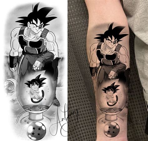 Pin On TATTOOS DE DESENHOS ANIMES FILMES Dragon Ball Tattoo Dbz