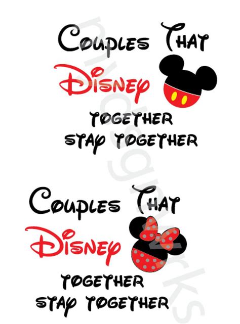 Disney Svg Couples That Disney Together Married Couple Etsy