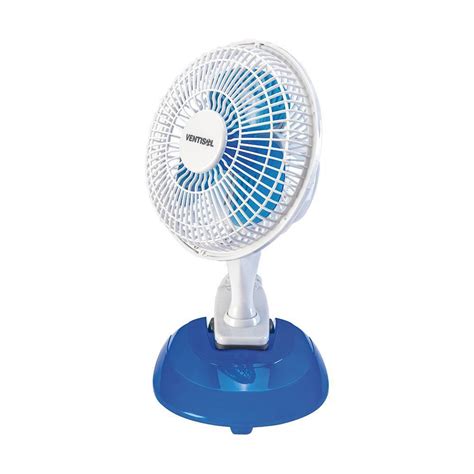 Ventilador Mini 20cm De Mesa 2 Em 1 Branco E Azul Ventisol LCG ELETRO