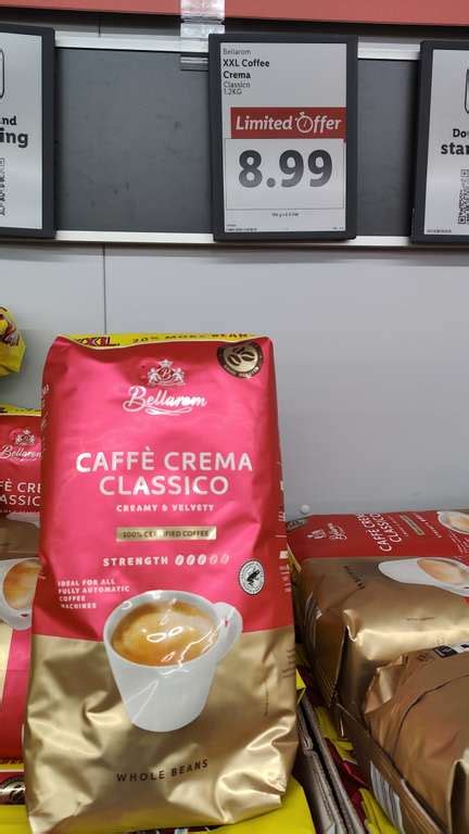 Bellarom Coffee Xxl Caffe Crema And Espresso Dark Roast At Lidl For £899