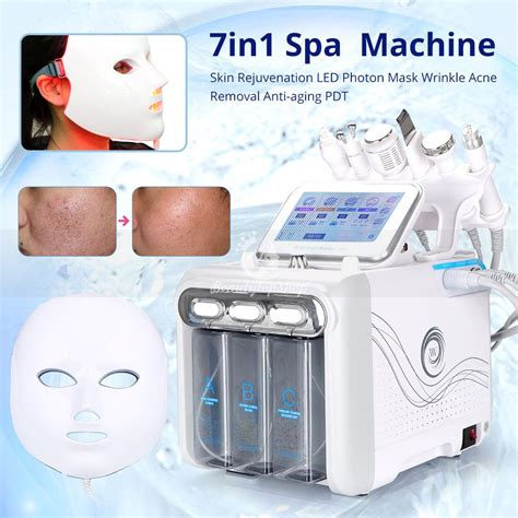 Effective 7in1 Spa Hydra Water Face Cleaner Oxygen Jet Spray Bio Radio Frequency Aqua Diamond