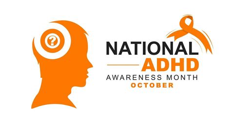 Vector Illustration Of National ADHD Awareness Month Is Observed Every