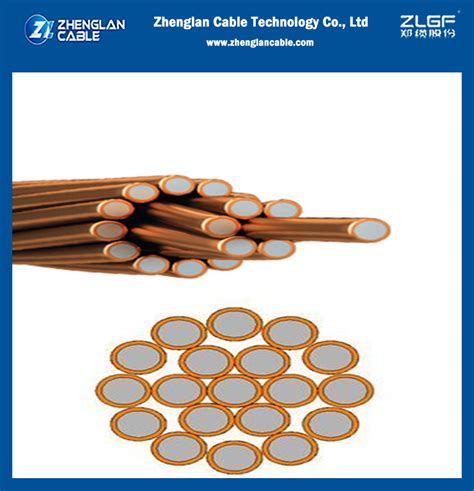 Bright Copper Clad Steel Strand Wire CCS Conductor For Earthing