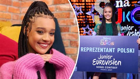 Sara Egwu James pokazała kreację na Eurowizję Junior 2021 Różowa