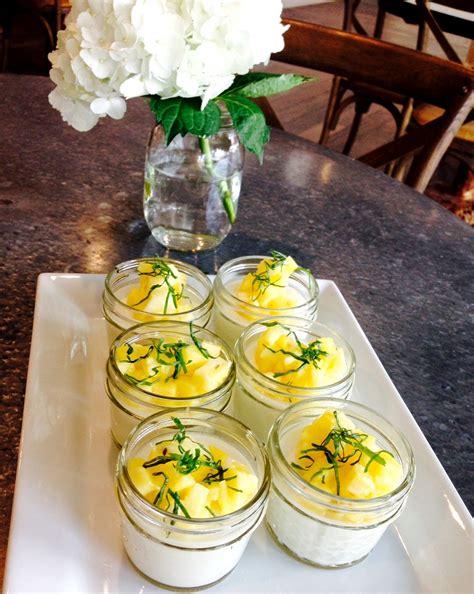 Chef Kelly Coconut Panna Cotta With Pineapple And Basil