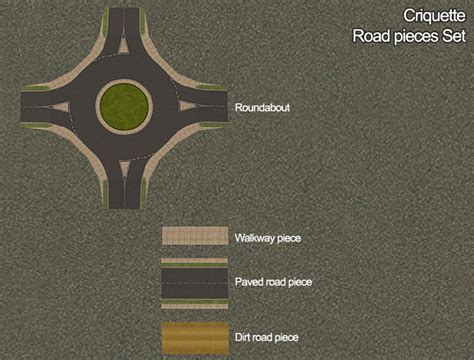 Mod The Sims Decorative Road Pieces Set Sims Sims 2 Sims 2 Hair