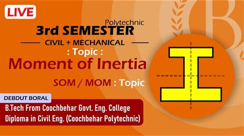 3rd Sem DCE DME SOM MOM Unit 1 Moment Of Inertia Lecture 1