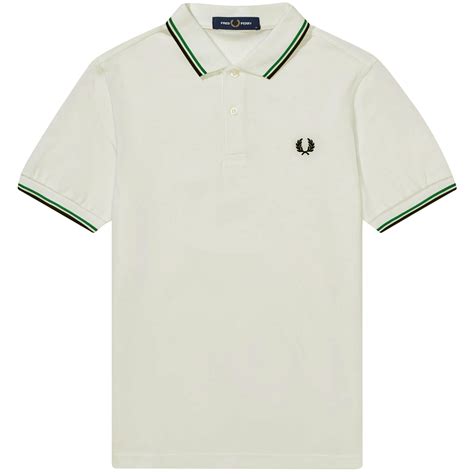 Fred Perry M3600 Twin Tipped Polo Shirt Ecru M3600 S32