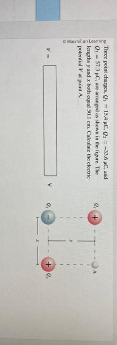 Solved Three Point Charges Q1 15 4μc Q2 −33 6μc And