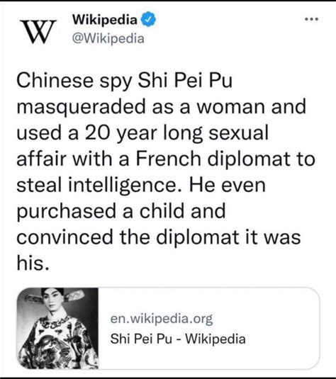 Chinese Spy Shi Pei Pu disguised as women for 20 year : r/SuddenlyGay