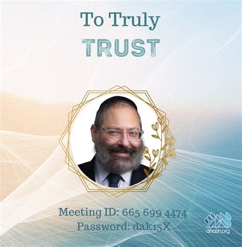 Trusting In Trying Times With Rabbi Yy Jacobson Anash Org