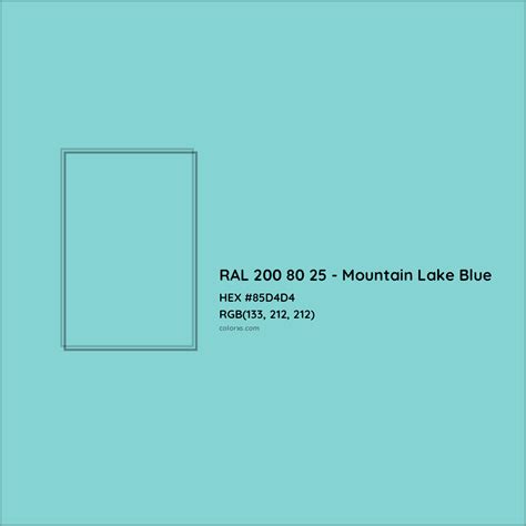 About RAL 200 80 25 - Mountain Lake Blue Color - Color codes, similar colors and paints ...