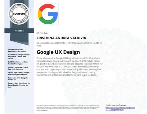 Certificado Profesional Google Google Ux Design User