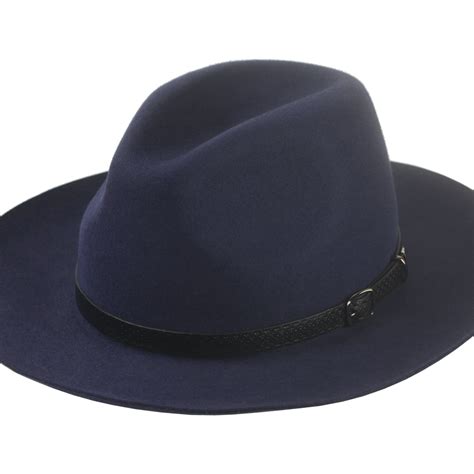 Dark Blue Outback Fedora The Rebel Agnoulita Hats