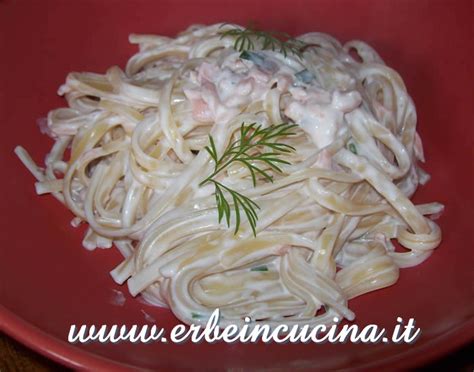 Erbe In Cucina Ricetta Pasta Con Salmone E Aneto