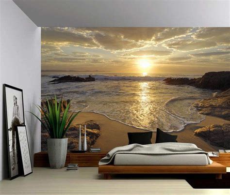 Sunrise Sea Ocean Wave Sunset Beach Large Wall Mural Self Adhesive