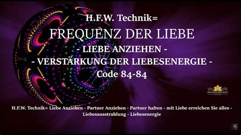 H F W Technik FREQUENZ DER LIEBE LIEBE ANZIEHEN VERSTÄRKUNG DER