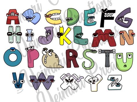 Alphabet Lore Png Etsy Alphabet Coloring For Kids Drawing
