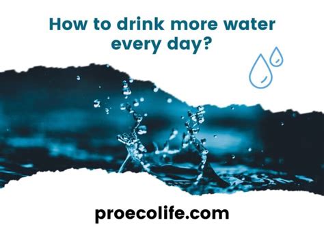 How To Drink More Water Every Day Proecolife