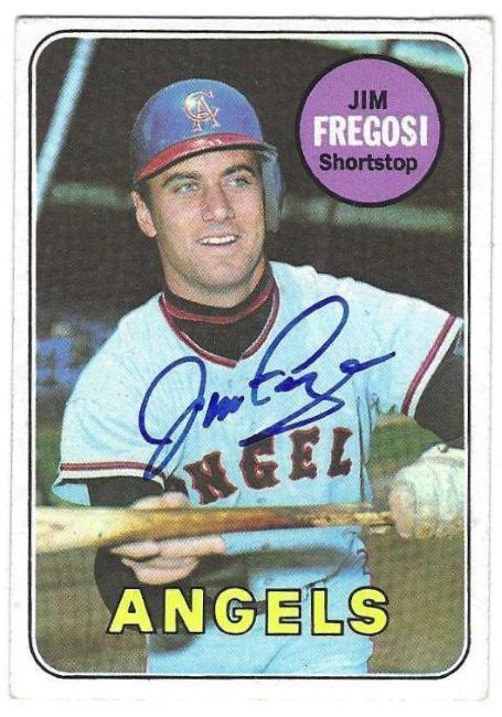 Autographed JIM FREGOSI Cailfornia Angels 1969 Topps Card Main Line