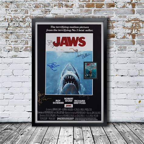 Jaws Signed Movie Poster Framed and Ready to Hang Collectible - Etsy