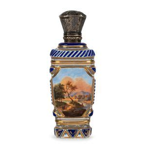 French Enamel Scent Bottle With Silver Top Scent Bottles Costume