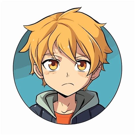 Premium Vector | Young man animestyle character vector illustration ...