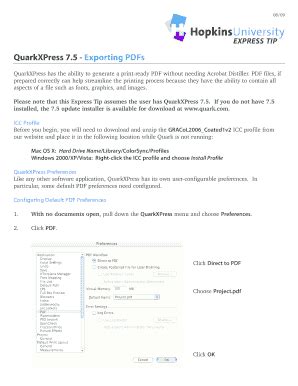 Fillable Online Et Quark Pdf Export Fax Email Print Pdffiller