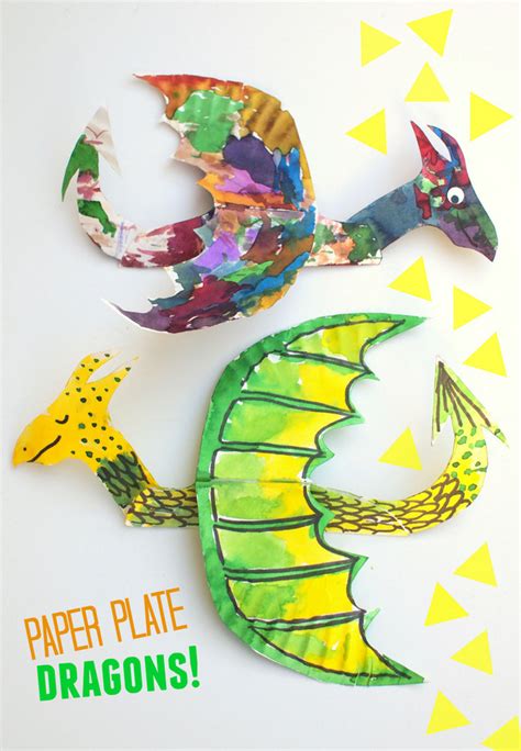 How to Make Colorful and fun paper plate dragons! | Pink Stripey Socks