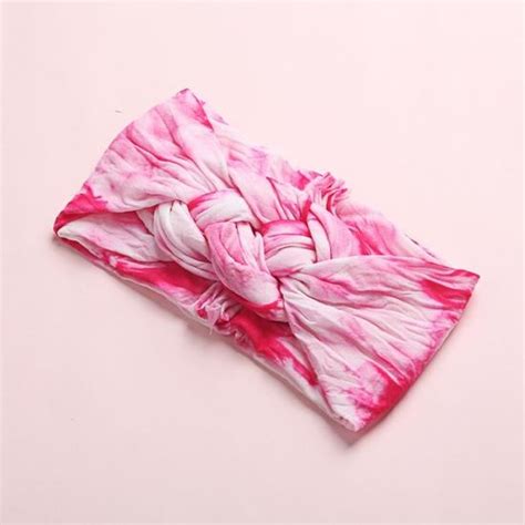 Bandeau serre tête Bandeau Sauna Tressé en Nylon pour Bébé Fille Turban