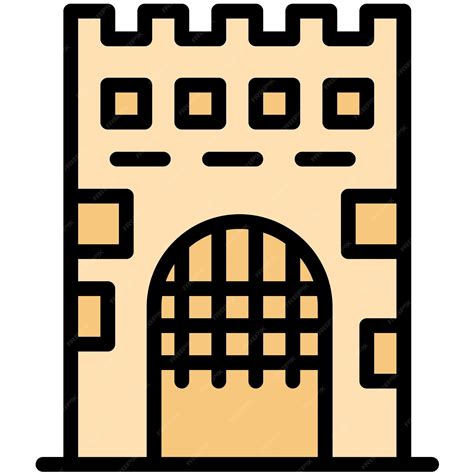 Premium Vector | Medieval gate Vector Icon Design Illustration