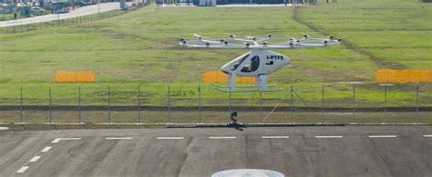 Volocopter S Air Taxi Completes Crewed Test Flight At The First