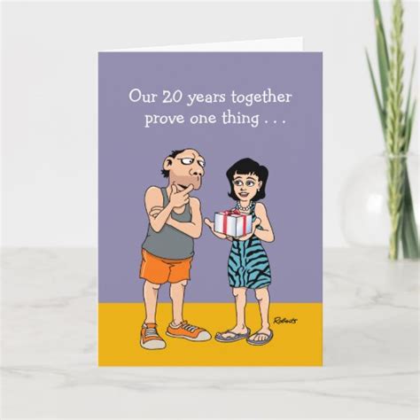 Funny 20th Wedding Anniversary Card