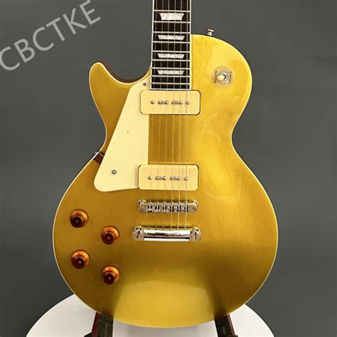 High Quality Left Handed Gold Top Electric Guitar 2p90 Pickup Chrome Hardware Ebay