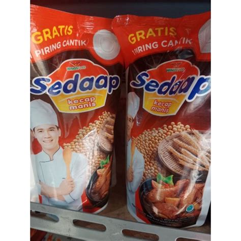 Jual Sedap Kecap Manis Refill 520ml Gratis Piring Shopee Indonesia