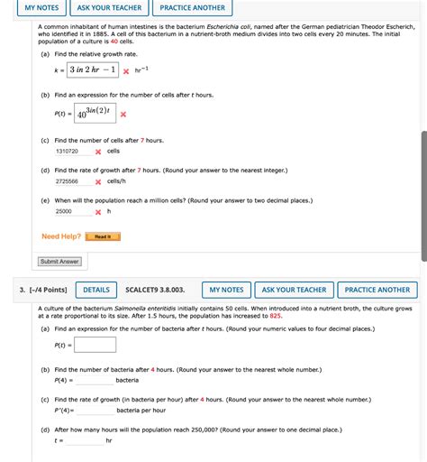 Solved A Find The Relative Growth Rate Assume T Is Chegg