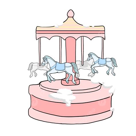 Cartoon Carousel PNG Transparent, Cartoon Trojan Carousel Clip Art ...