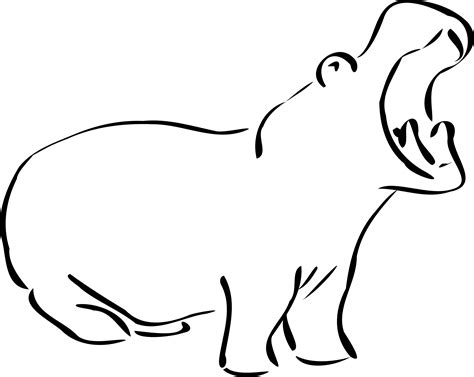 Free Hippo Clip Art Black And White, Download Free Hippo Clip Art Black ...