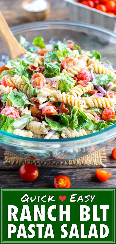 Blt Pasta Salad Ranch Dressing Evolving Table Recipe Blt Pasta