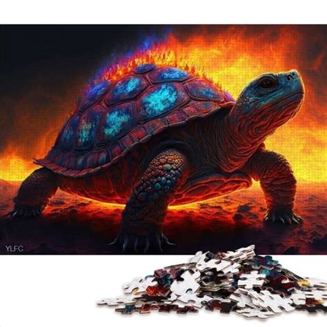 Puzzle 500 Pièces Pour Adultes Tortue Bois De Feu Cadeaux Pour