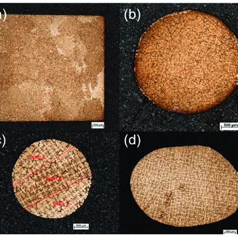 Microstructure Of Cross Sections At Heights Of 25 Mm A 40 Mm B 48