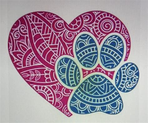 Mandala Paw Print Sticker By Nicoleharvey Artofit