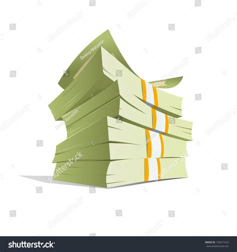 Money Stack Vector Illustration. Isolated - 128371010 : Shutterstock