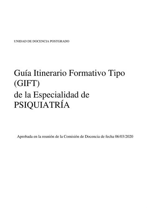 PDF Guía Itinerario Formativo Tipo GIFT de la Especialidad