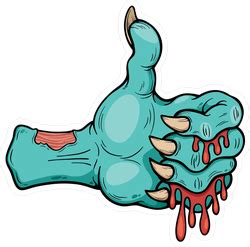 Thumbs Up Zombie Hand Sticker