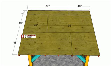 14×10 Outdoor Pavilion Roof Plans | MyOutdoorPlans