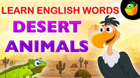 Desert Animals Pre School Learn English Words Spelling Video For