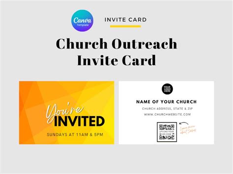 Church Outreach Invitation X Church Invite Editable Canva Template