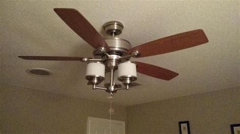 Hampton Bay Waterton Ii 52 In Indoor Brushed Nickel Ceiling Fan With Light Kit Ag510 Bn The