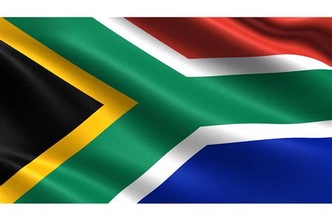 South African Flag Wavy